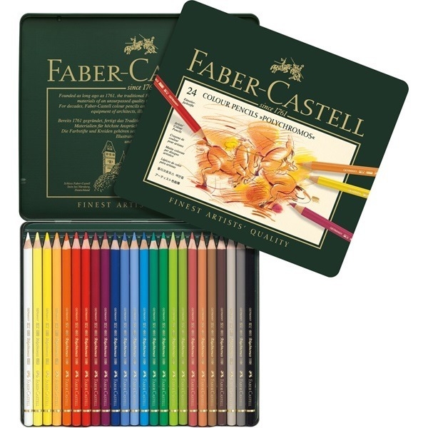 Faber-Castell Polychromos (Lápices de Colores) - Set de 24 - Dibujo &  Escritura