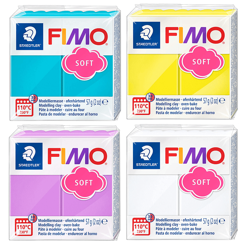 Fimo Soft 2 oz (57g) - (Disponible en 22 Colores) - Escultura