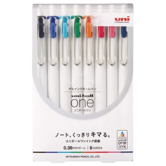 Uni Uni-Ball One 0.38mm - Set de 8 Colores